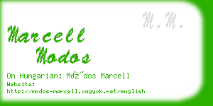 marcell modos business card